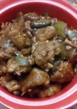 A picture of Chilli Chicken with a twist in the recipe.