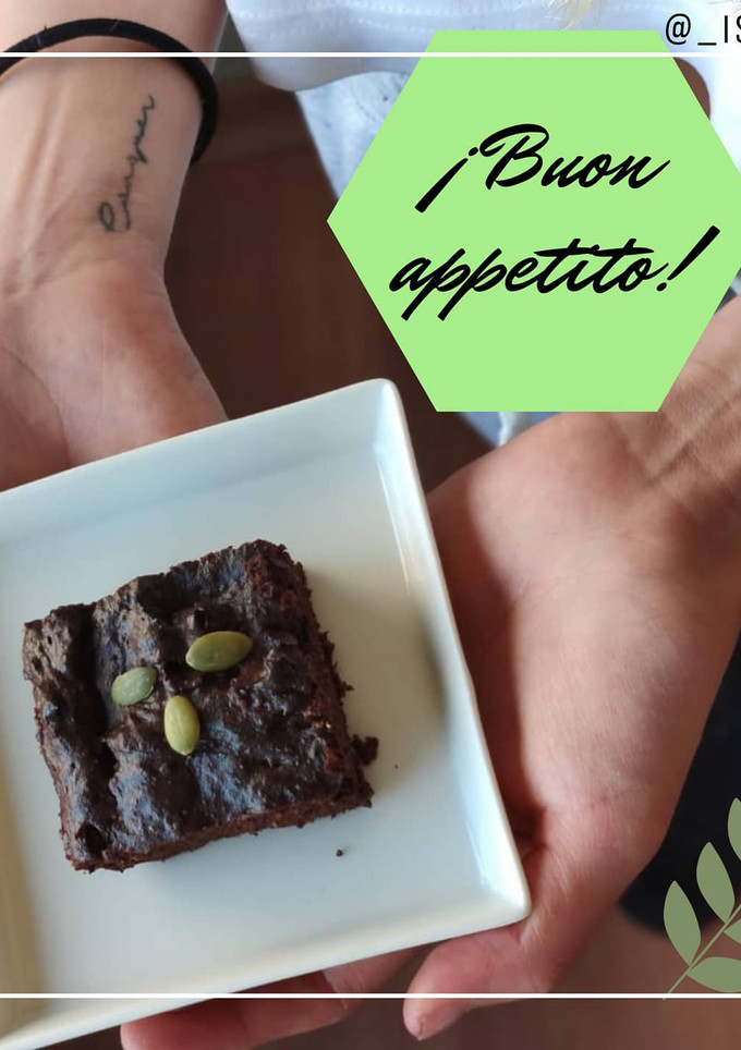 Una foto de Brownie cetogénico en la Air Fryer...SALUDABLE
