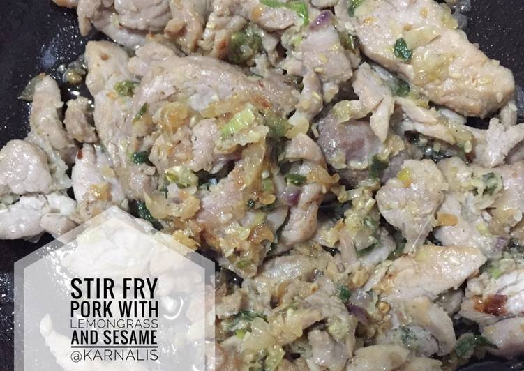 Stir Fry Pork with Lemongrass and Sesame