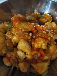 Una foto de Pollo agridulce 🍗🍬