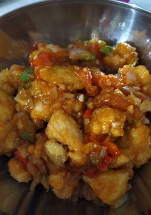 Una foto de Pollo agridulce 🍗🍬
