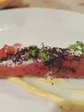 Bresaola con Philadelfia, Scaglie di Parmigiano, Semi di Papaveri e Rucola