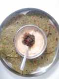 Palak Paratha and Pumpkin Raita