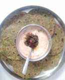 Palak Paratha and Pumpkin Raita