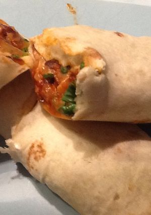 A picture of Vege Mexican bean wraps.