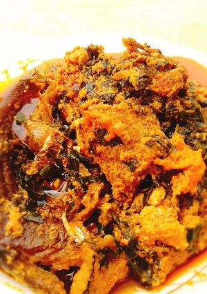 A picture of Egusi soup.