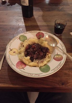 A picture of Beef cheek stew (serve with mash!).