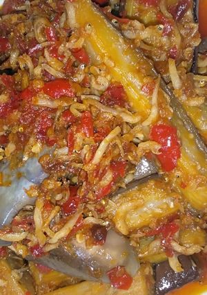 Foto resep Balado terong ungu ikan teri