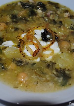 A picture of Cabbage aash (A Soup From Iranian Azerbaijan) کلم آشی.