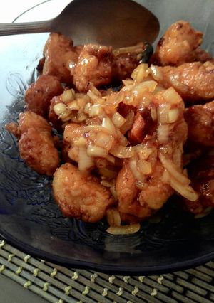 Foto resep Chicken crispy with lemon honey sauce