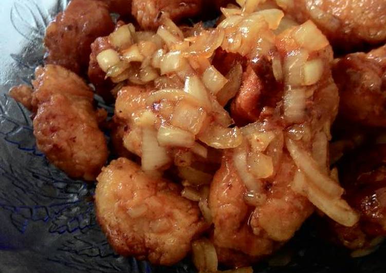 Cara Gampang mengolah Chicken crispy with lemon honey sauce yang enak