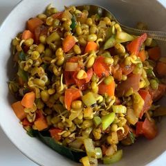 Green Moong Sprouts Salad A picture of Green Moong Sprouts Salad.