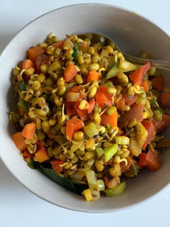A picture of Green Moong Sprouts Salad.