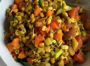 A picture of Green Moong Sprouts Salad.