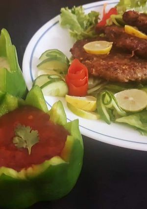 A picture of Chapli Kabab.