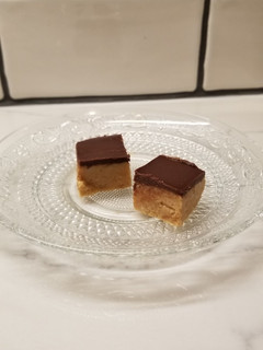 A picture of Peanut Butter Death Bars.