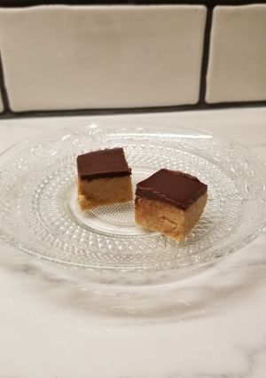 A picture of Peanut Butter Death Bars.