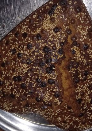 عکسی از دستور کیک کدو حلوایی کنجدی