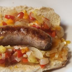 A picture of Sausage sandwich.