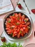 تارت الأوريو بالفراولة 🖤🍓