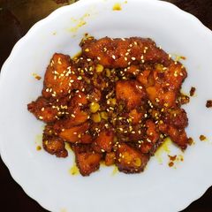 A picture of Honey Garlic Glazed Chicken.
