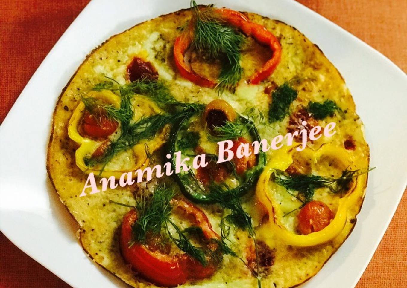 Eggs-Cheese Omelette in Bell Peppers Pockets