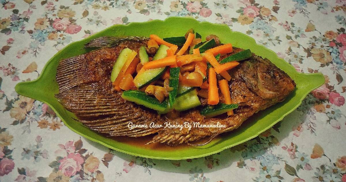 Resep Gurame Acar Kuning Oleh Mama Nadine Cookpad