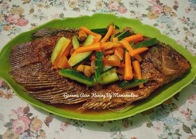 Resep Gurame Acar Kuning Anti Gagal