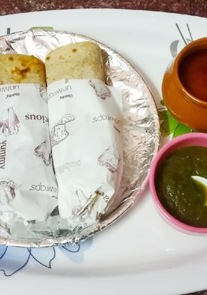 A picture of Whole wheat paneer masala rolls.