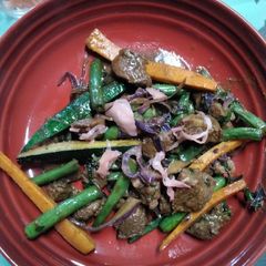 A picture of Red Curry Pork Stirfry.