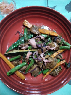A picture of Red Curry Pork Stirfry.