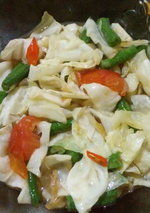 Foto resep Tumis Kol Kacang Panjang Simple