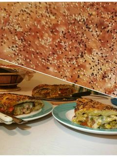 صورة لوصفة الفطيرة التركية بالدجاج