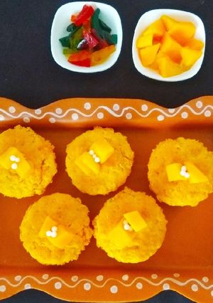 A picture of Mango Ice-cream Muffins.