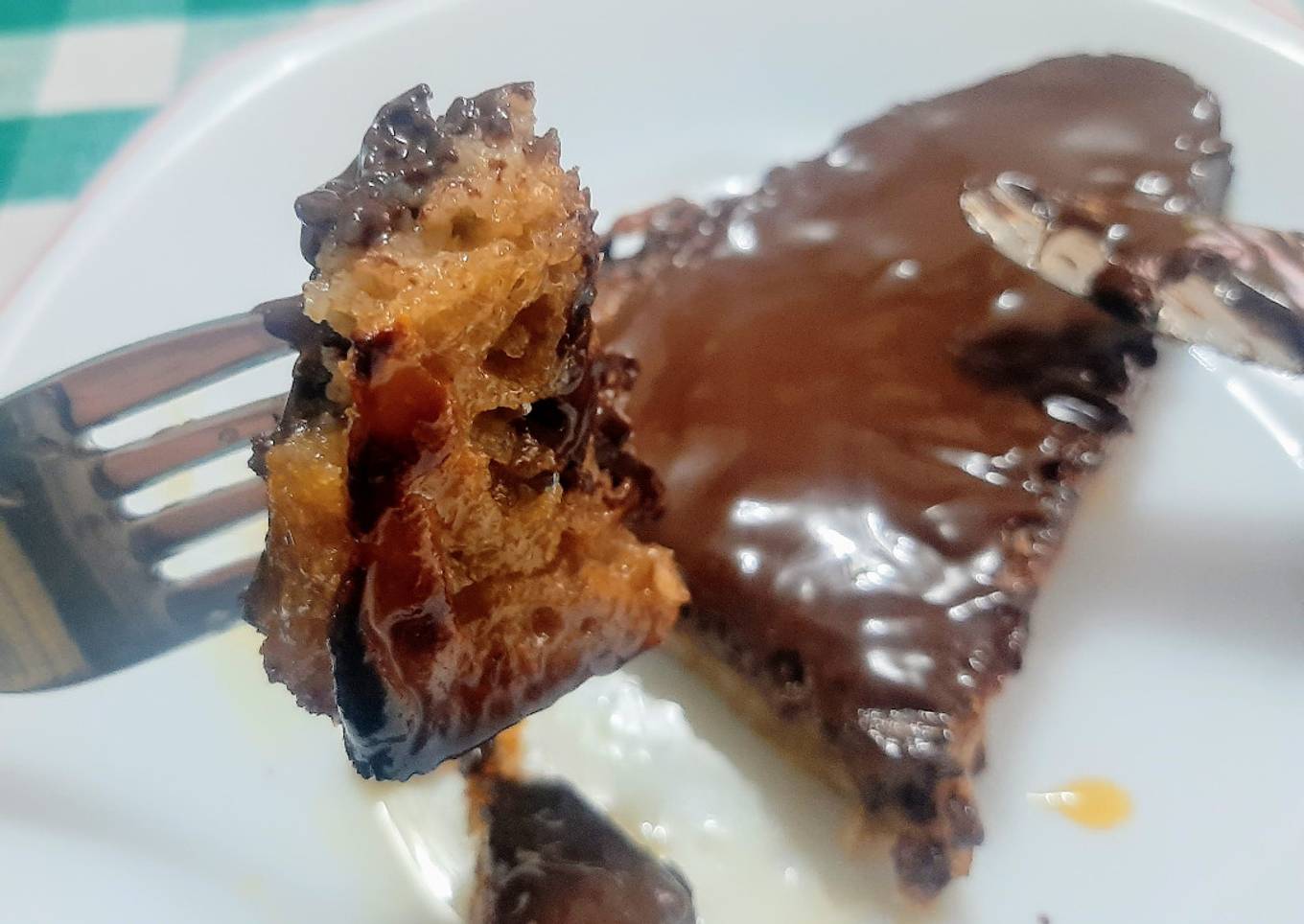 Torrijas al horno de miel, naranja y chocolate