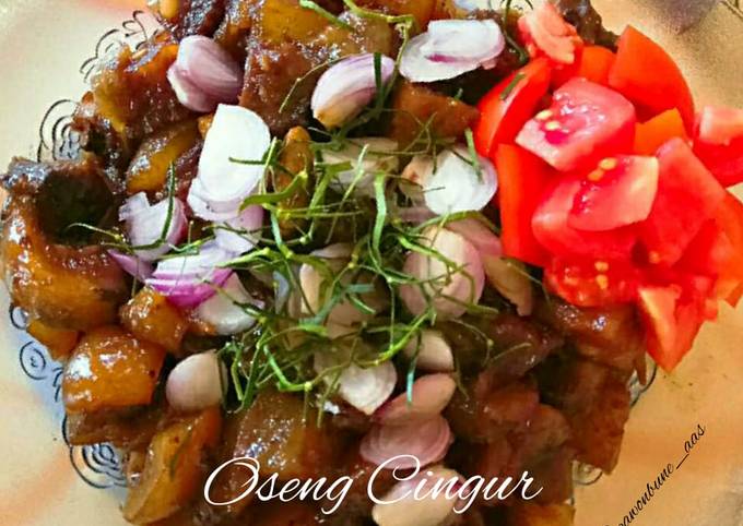 Cara Gampang Membuat Oseng Cingur (bumbu kecap / sate), Lezat