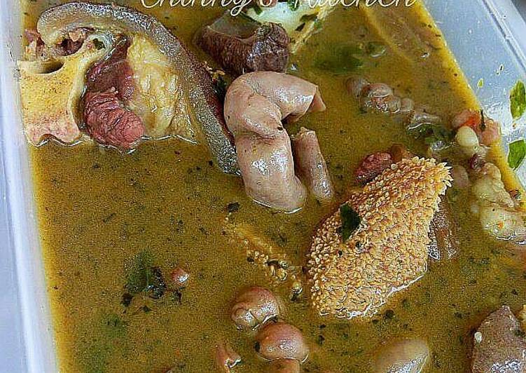 Assorted cow tail pepper soup