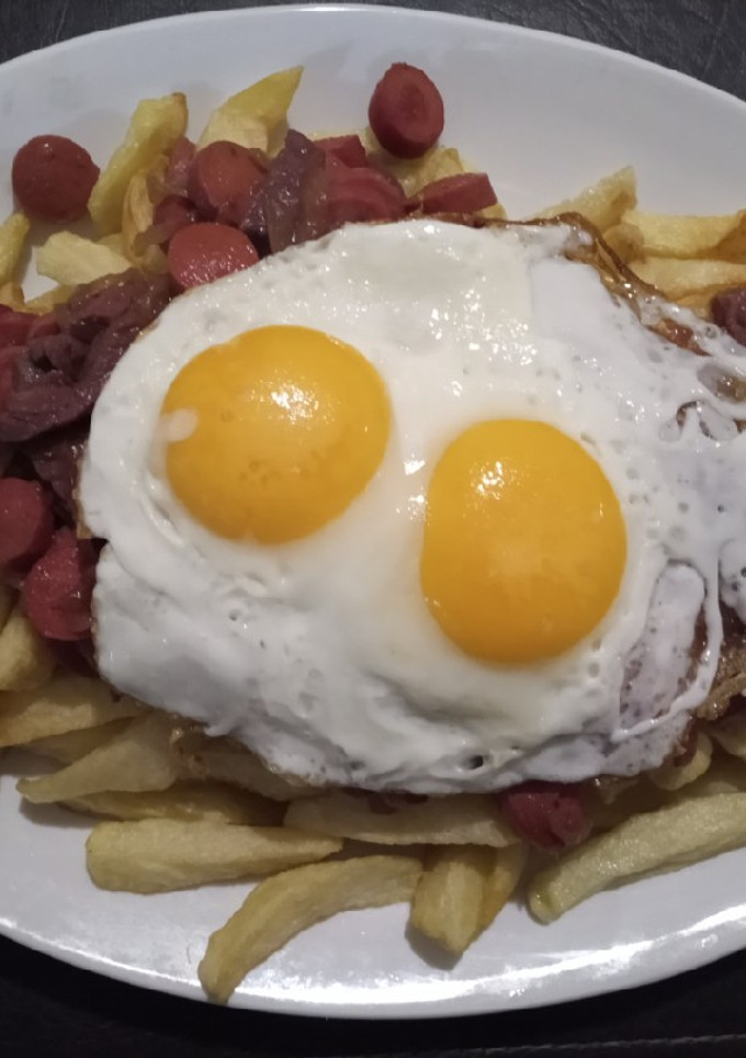 Una foto de Chorrillana casera