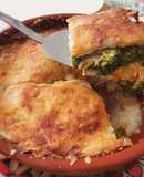 Pastel de patata, brocoli y pavo