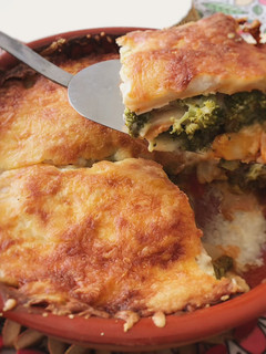 Una foto de Pastel de patata, brocoli y pavo