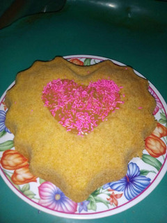 Una foto de Torta corazonada de vainilla