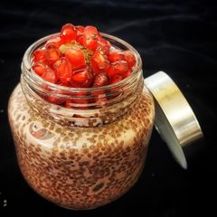 Chia chocolate pudding A picture of Chia chocolate pudding.