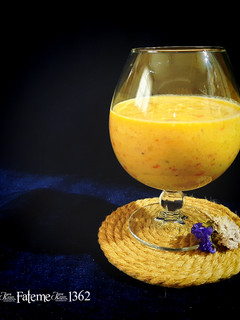 عکسی از دستور اسموتی خرمالو و موز
