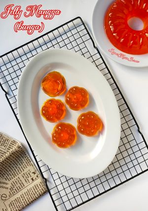 Foto resep 375. Puding Jelly Mangga bentuk bunga