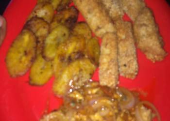 How to Recipe Yummy Yamgarrita with plantain and sauce