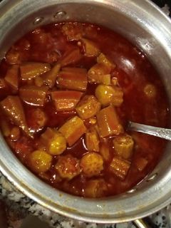 عکسی از دستور خورشت بامیه