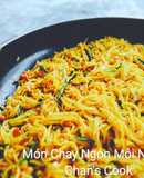 Bún xào nghệ chay