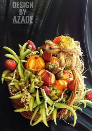عکسی از دستور دیزاین سبد میوه عروس