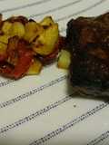 Entrecot al horno con verduras