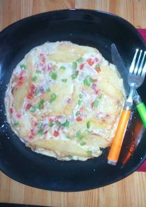 A picture of Chips Mayai.